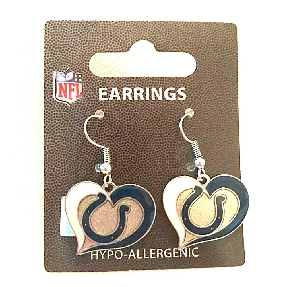 Colts Heart Earrings